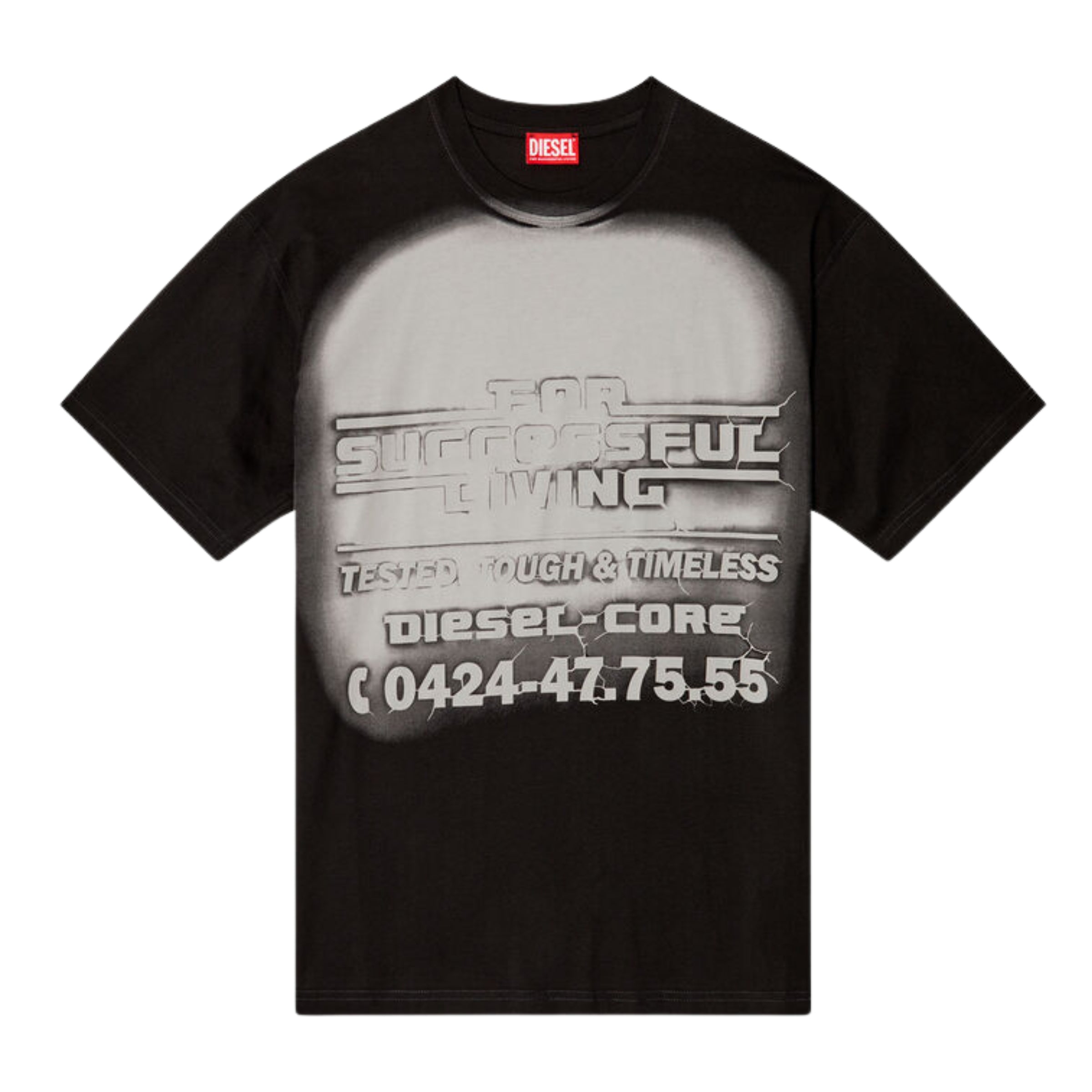 Diesel T-Shirt Boxt R15 Logo Graphic Black